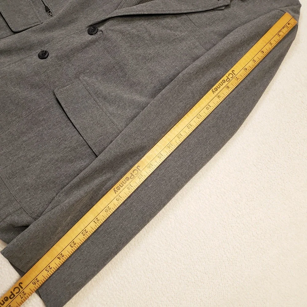 Eddie Bauer Ultimate Voyager Travel Blazer Men 44 Gray Travel Sport Coat Stretch